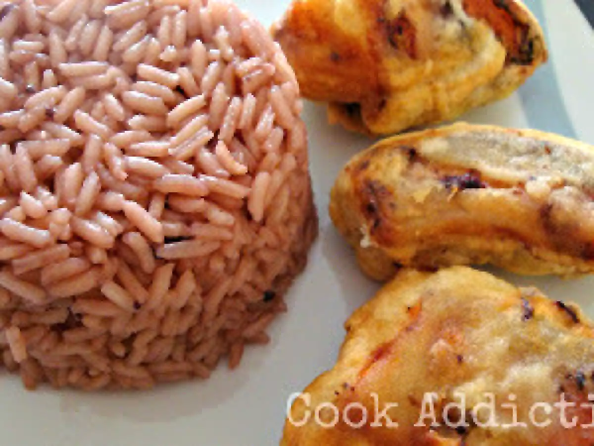 Pota frita com arroz