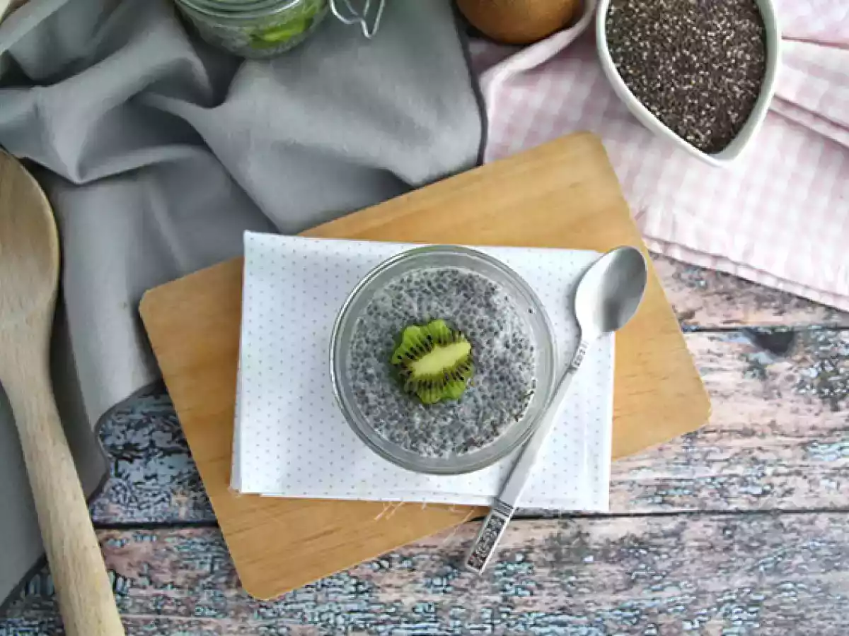 Pudim de chia, kiwi e mel - foto 3