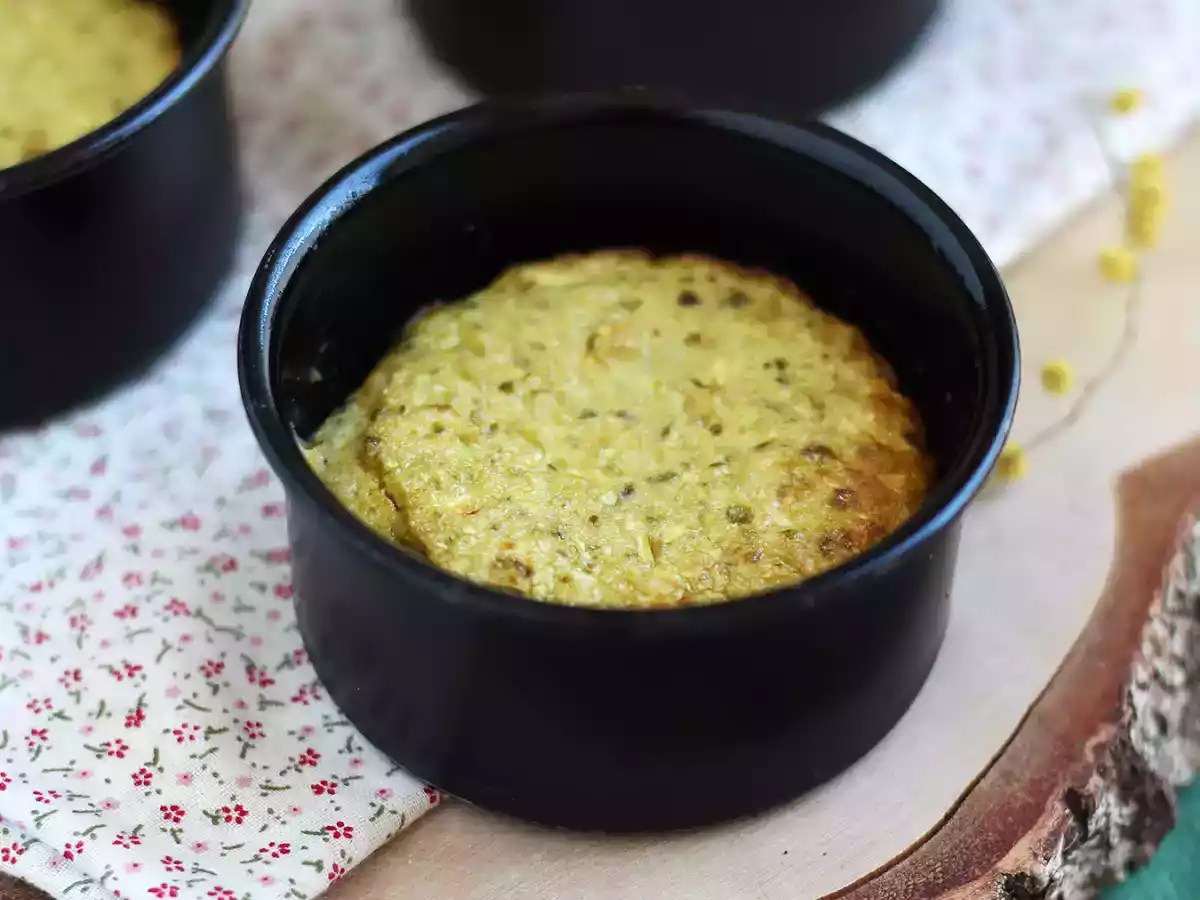 Pudim de curgete (abobrinha) e pesto - foto 2