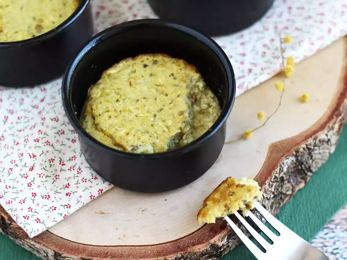 Pudim de curgete (abobrinha) e pesto - foto 3