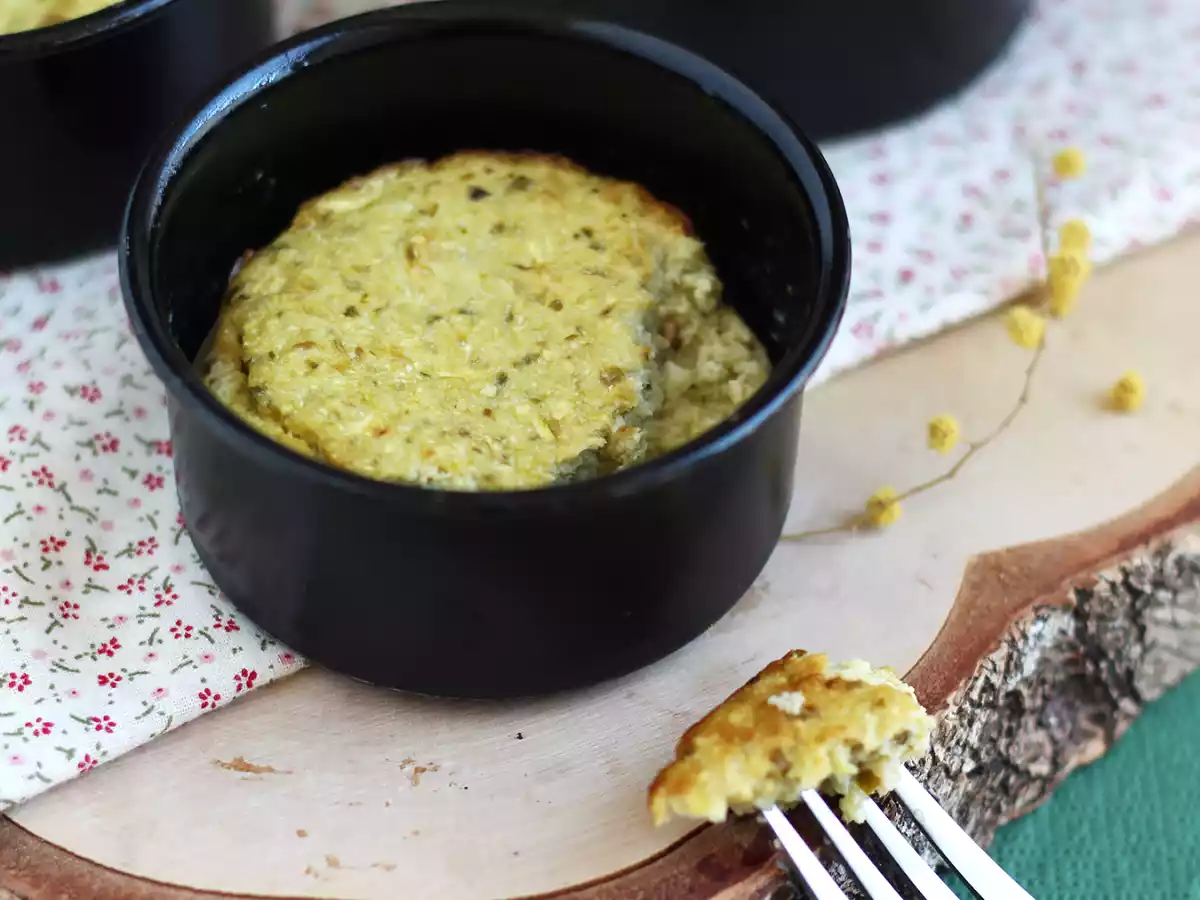 Pudim de curgete (abobrinha) e pesto - foto 4