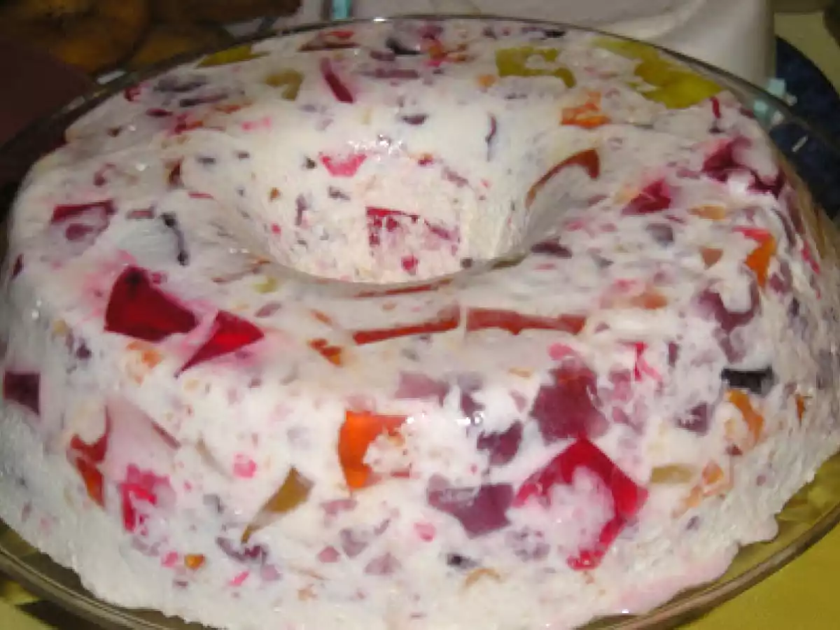 Pudim de gelatinas ou Mosaico de gelatinas