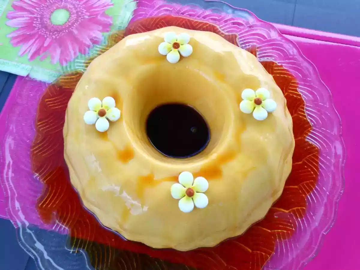 Pudim de manga com iogurte