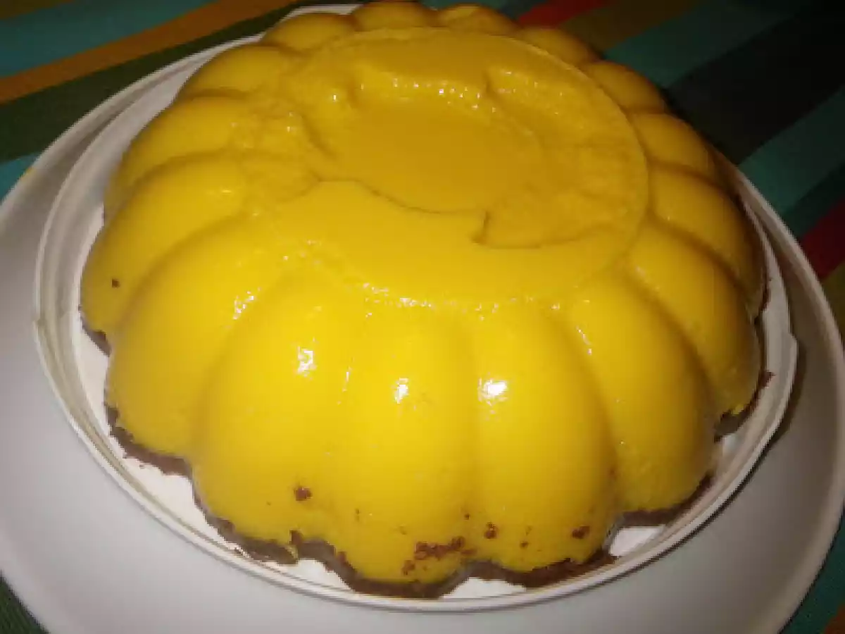 Pudim de manga e chocolate