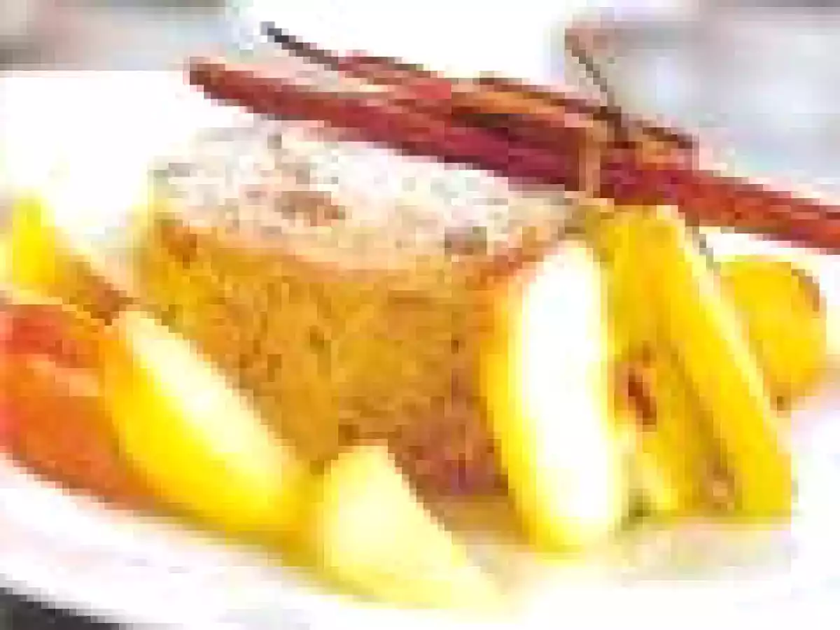 Pudim de pão com maça