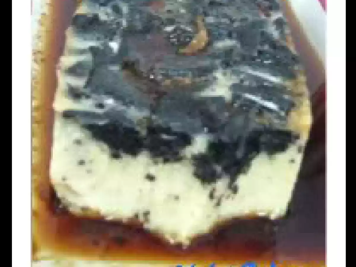 Pudim flan com bolachas Oreo