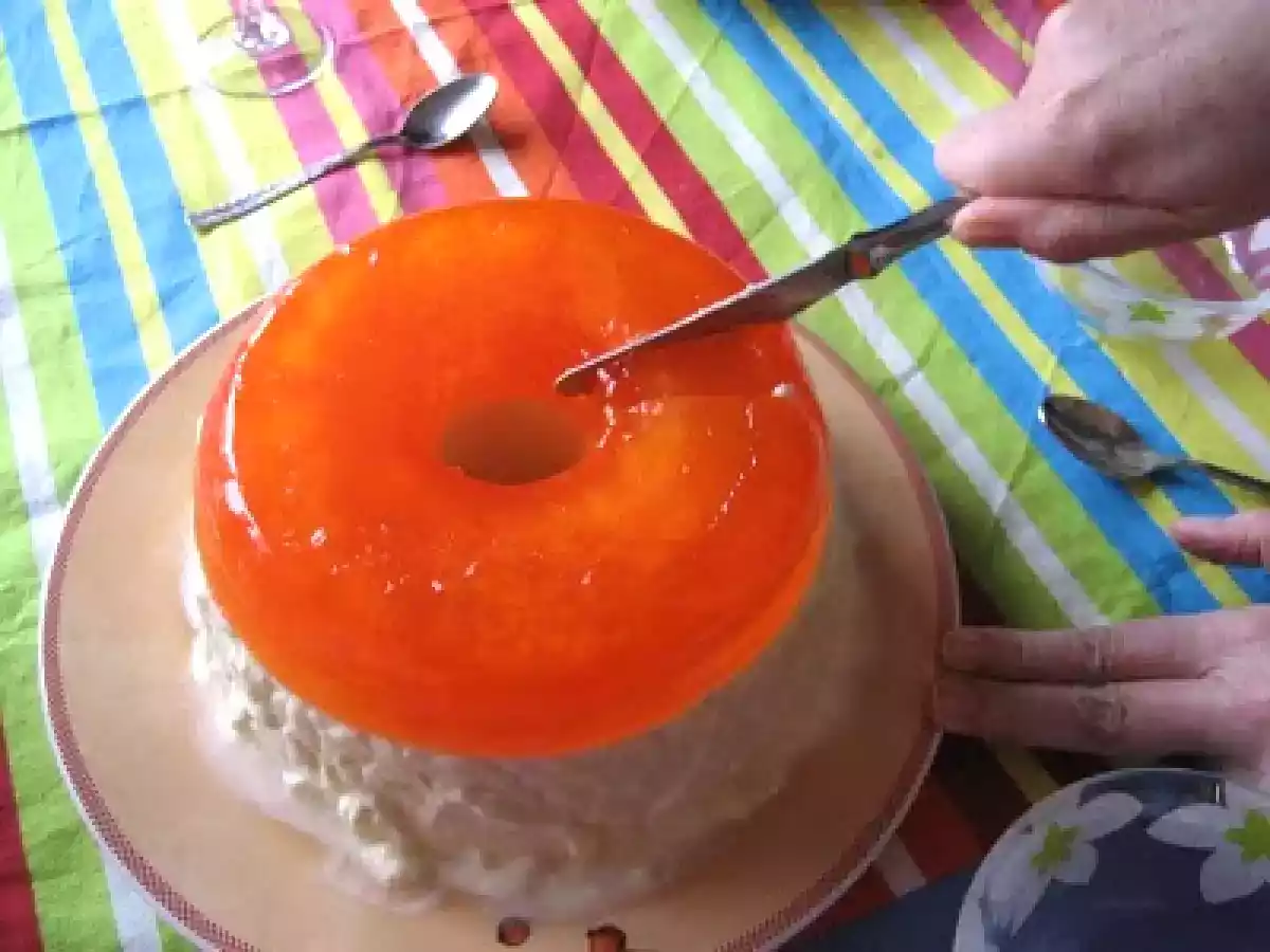 Pudim frio de laranja