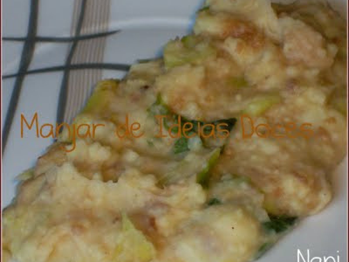 Puré de Batata com Alheira e Couve