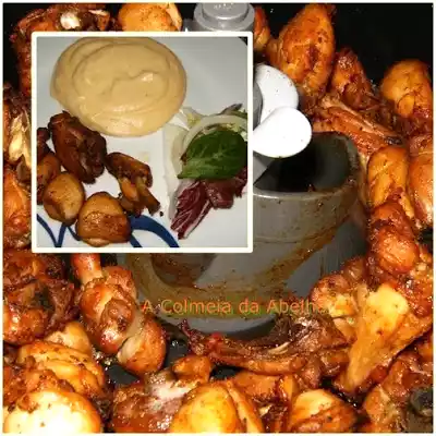Puré de batata com frango frito