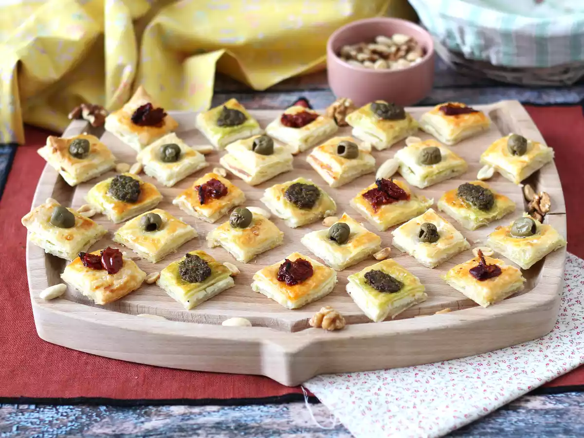 Quadradinhos de massa folhada rápidas e fáceis para um ótimo aperitivo! - foto 5