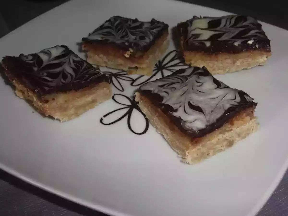 Quadrados de chocolate & caramelo