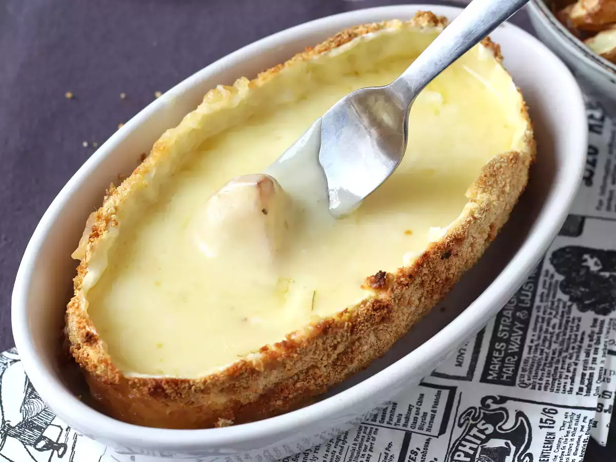 Queijo empanado crocante com batatinhas douradas na Airfryer - foto 3