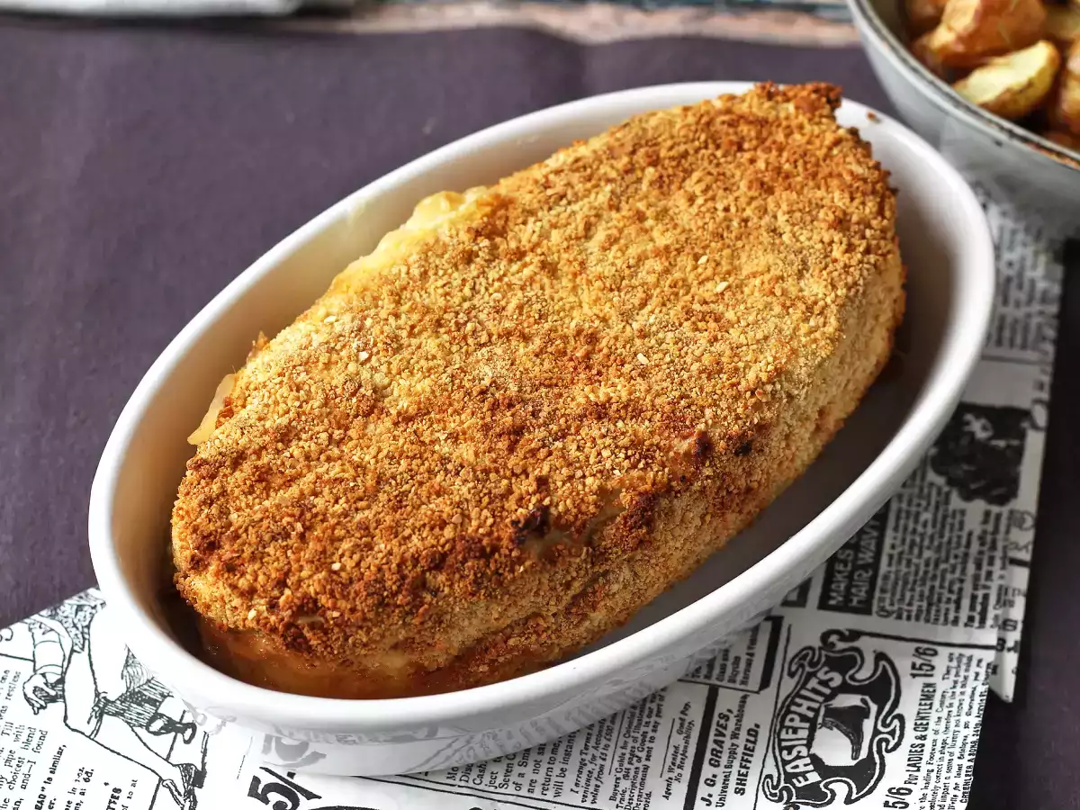 Queijo empanado crocante com batatinhas douradas na Airfryer - foto 7