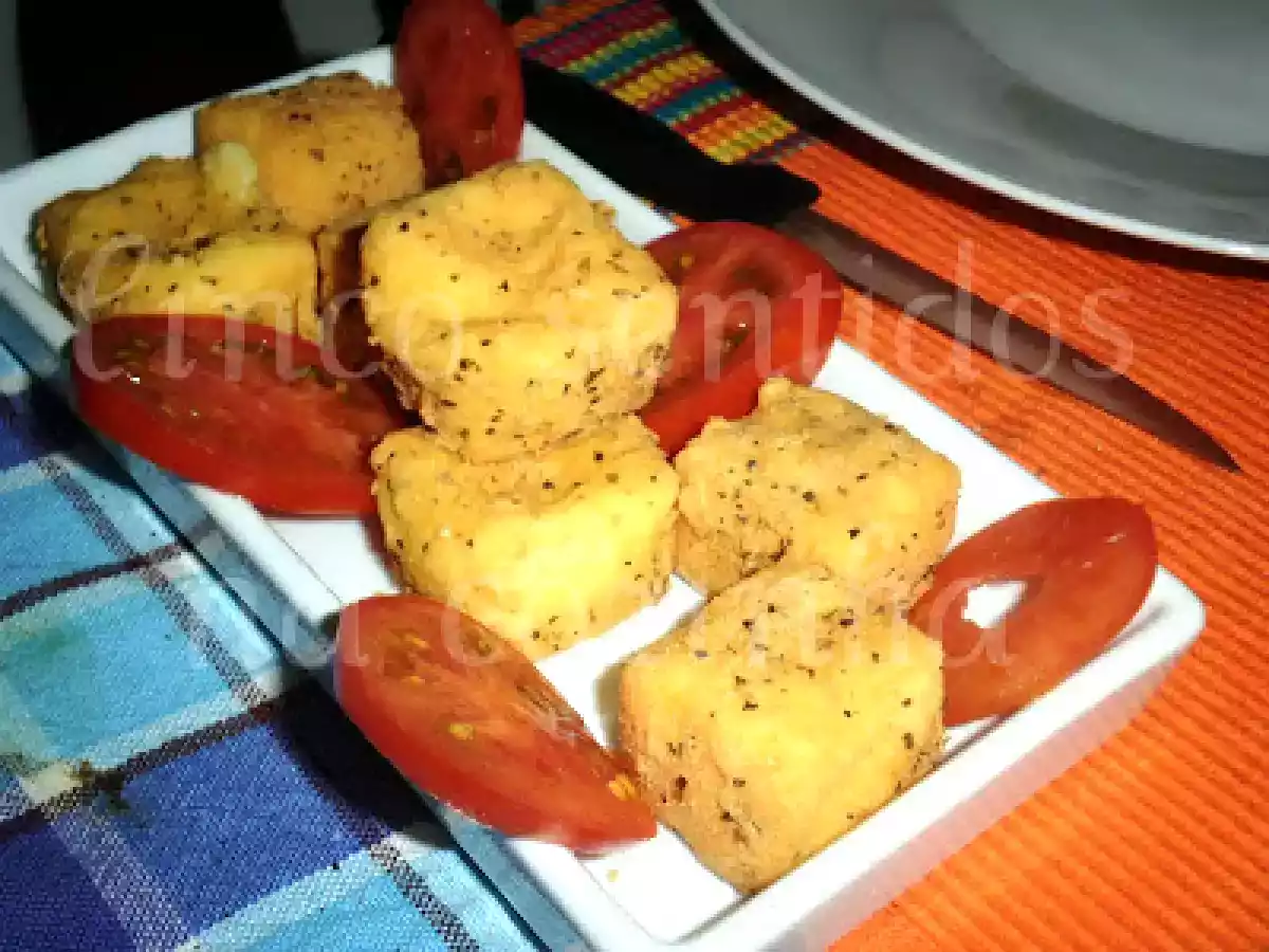 Queijo flamengo panado em farinha de milho e ervas - foto 2