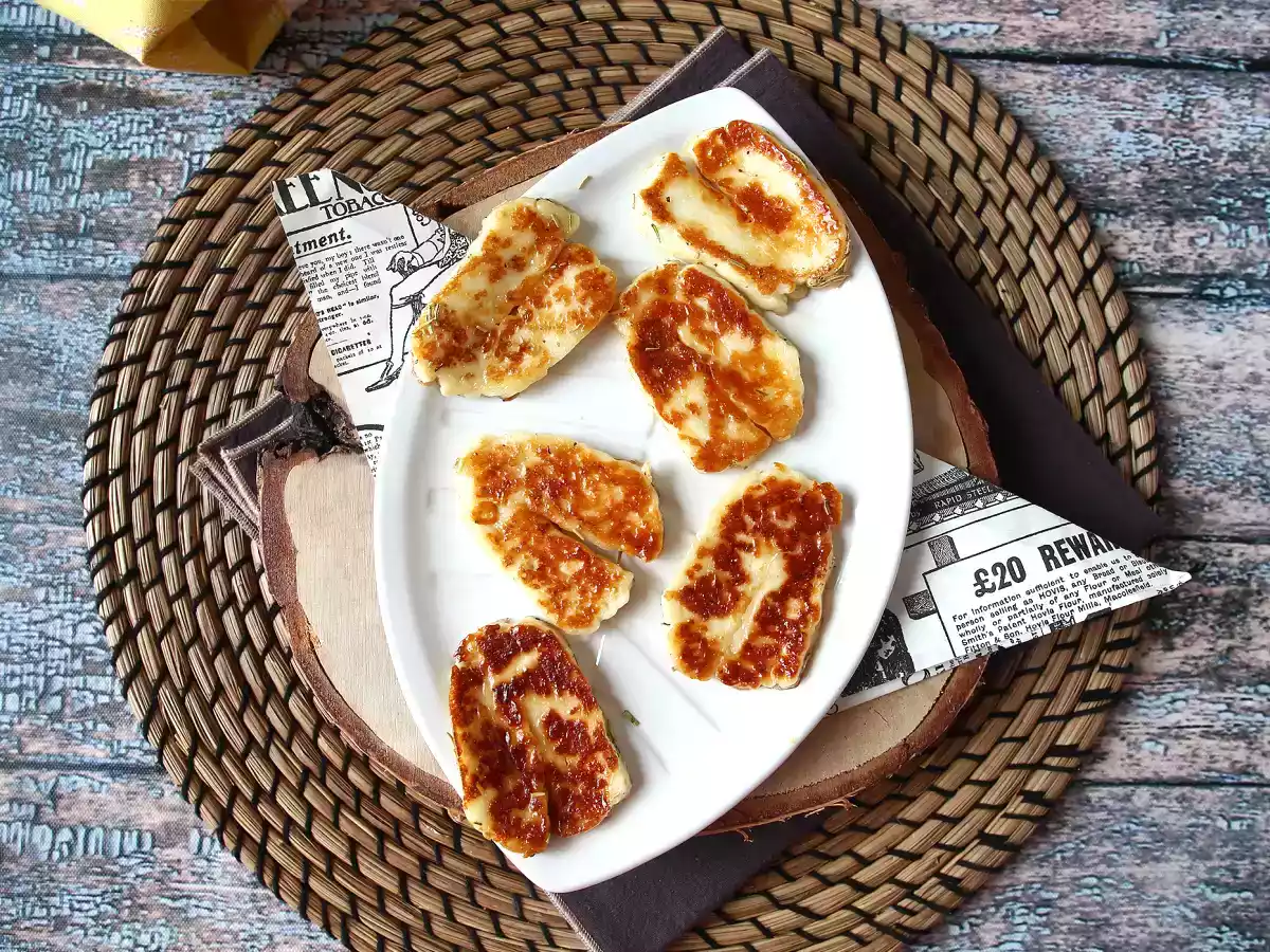 Queijo halloumi grelhado com mel e alecrim - foto 5