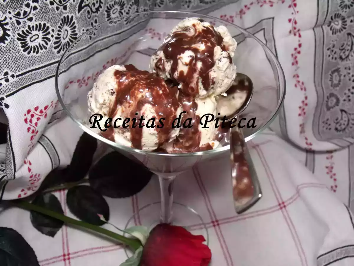 Quente e frio de stracciatella