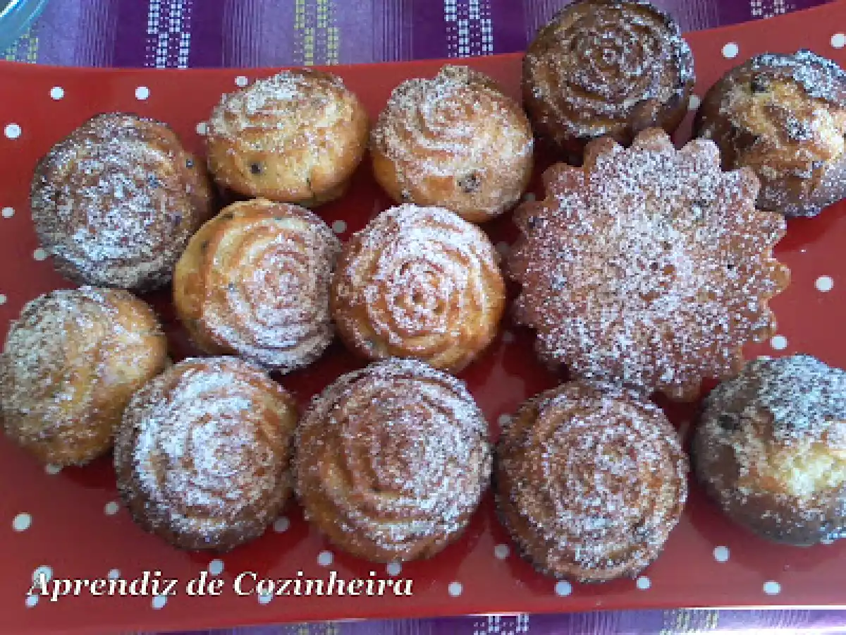 Queques de Laranja com pepitas de Chocolate