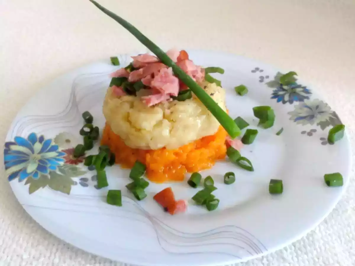 Quibebe com Creme de Aipim e Linguiça Calabreza