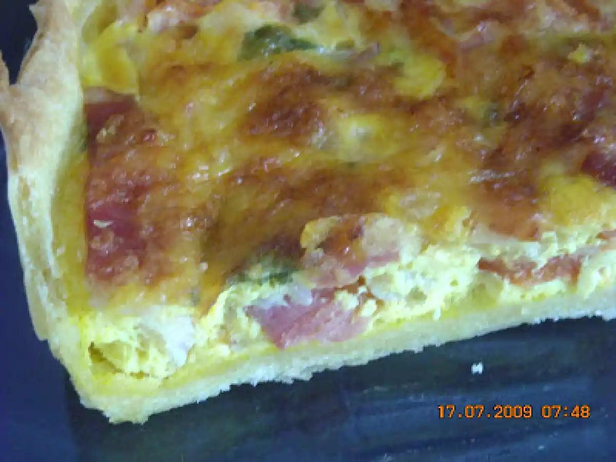 Quiche com Tomate e Fiambre de Frango