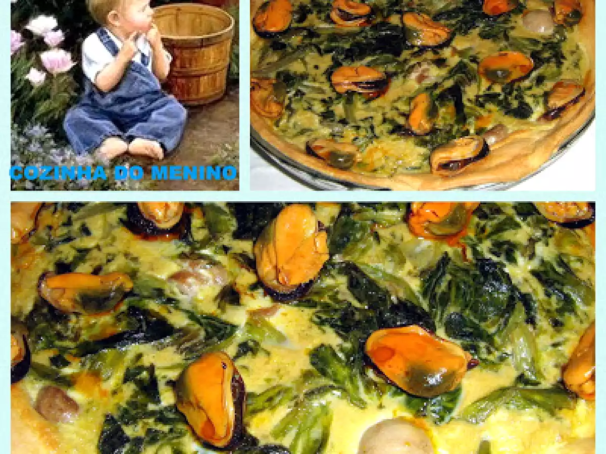 QUICHE DE ALFACE COM MEXILHÃO