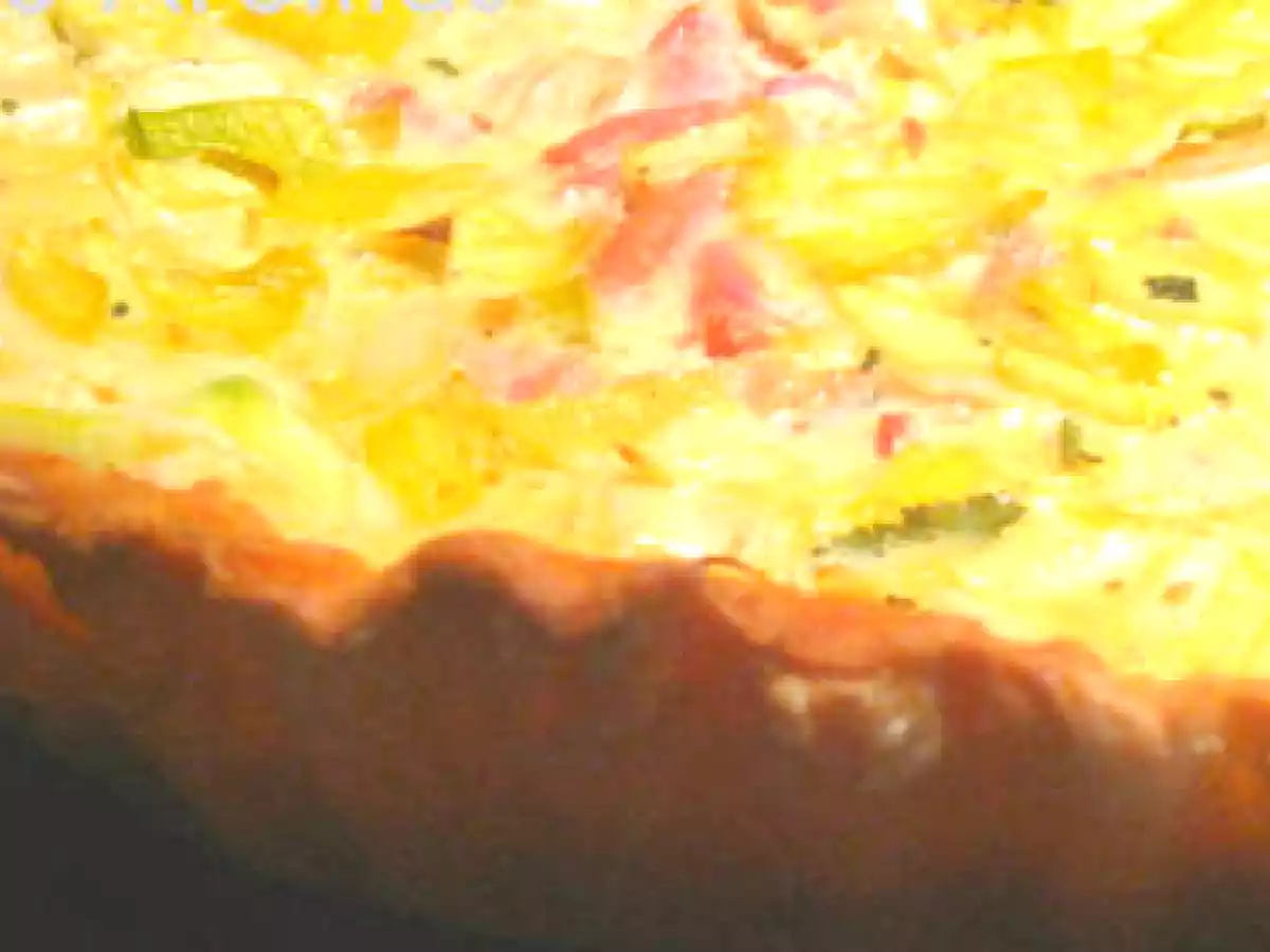Quiche de alho Francês e Bacon