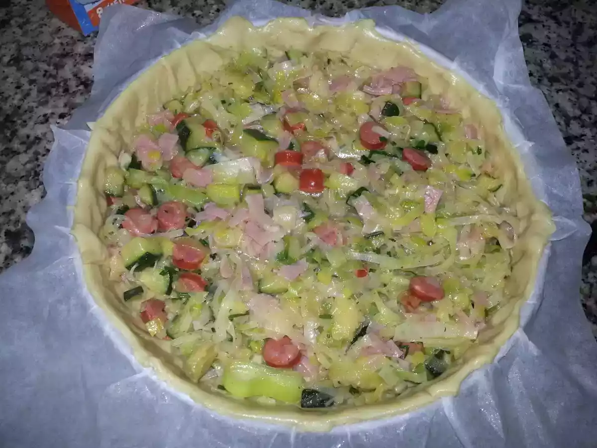 Quiche de alho frances na bimby