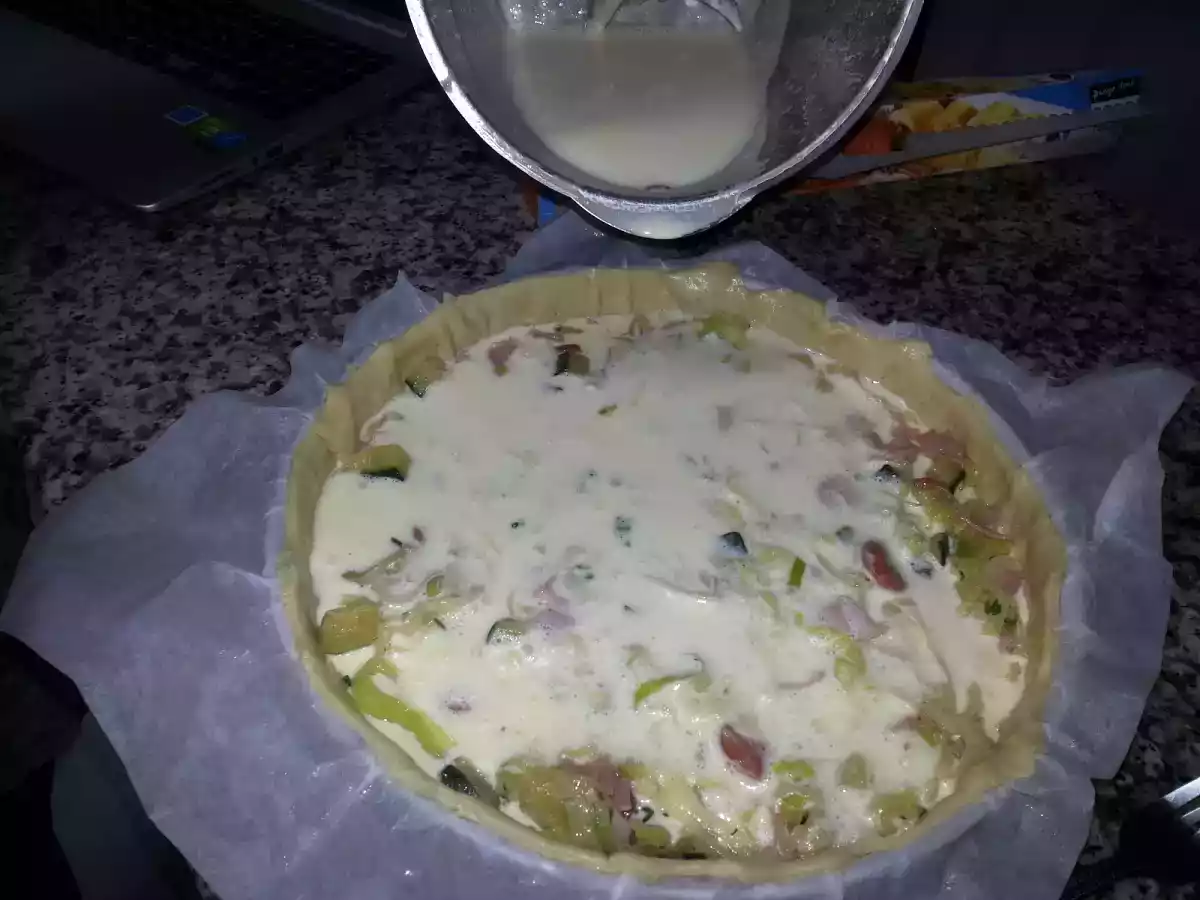 Quiche de alho frances na bimby - foto 2