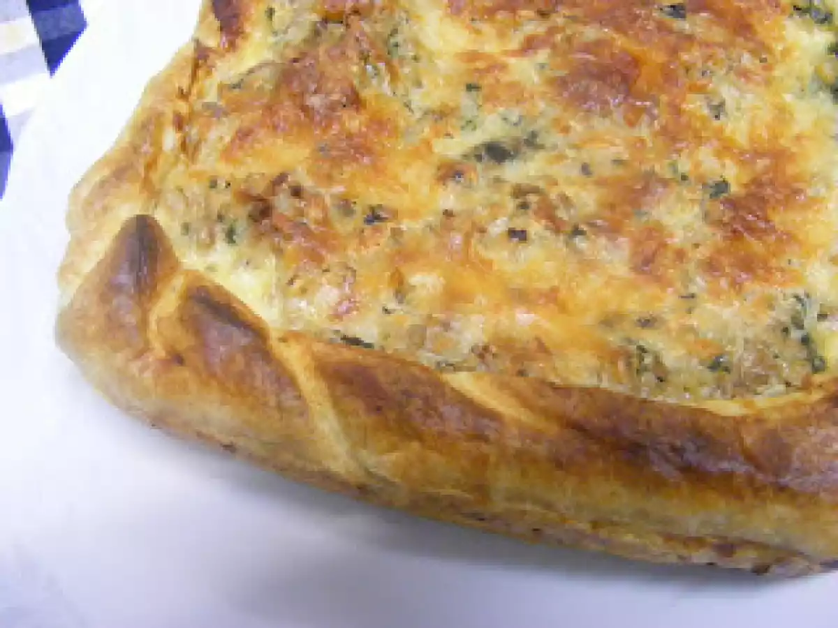 Quiche de arroz integral, espinafres e atum