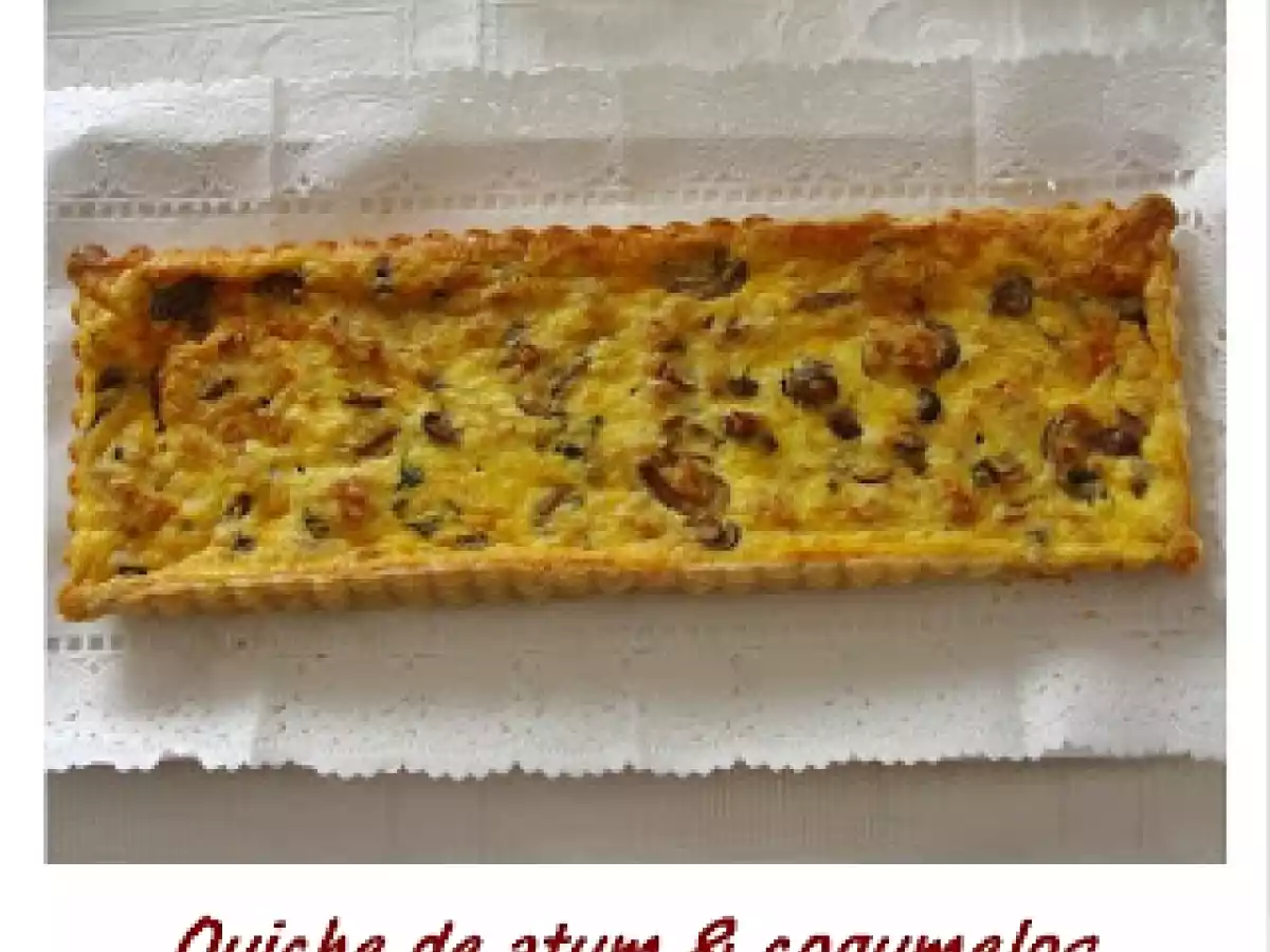 Quiche de atum & cogumelos