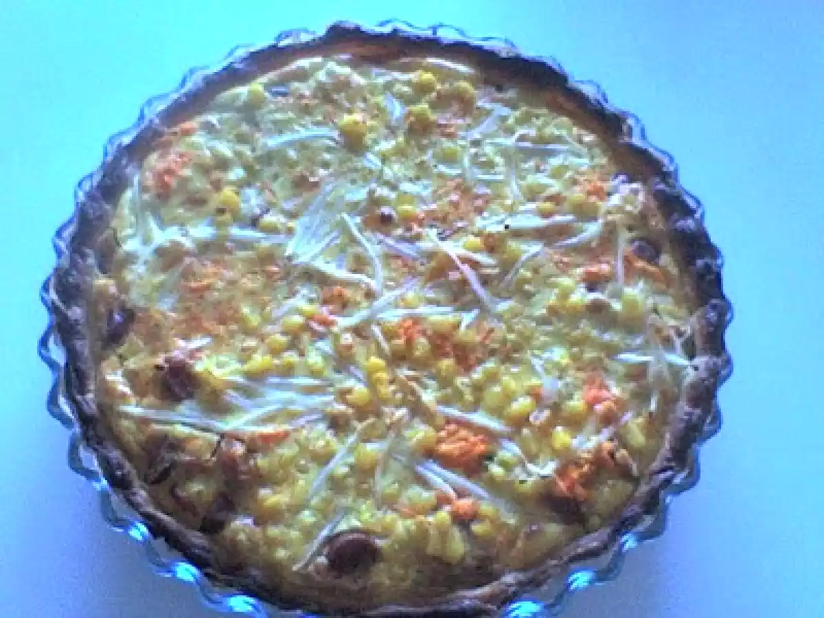 Quiche de atum, cogumelos e linguiça - foto 2
