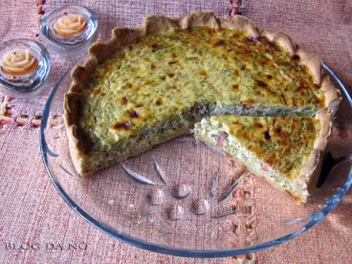 Quiche de Brocoli, Tomate Seco e Bacon