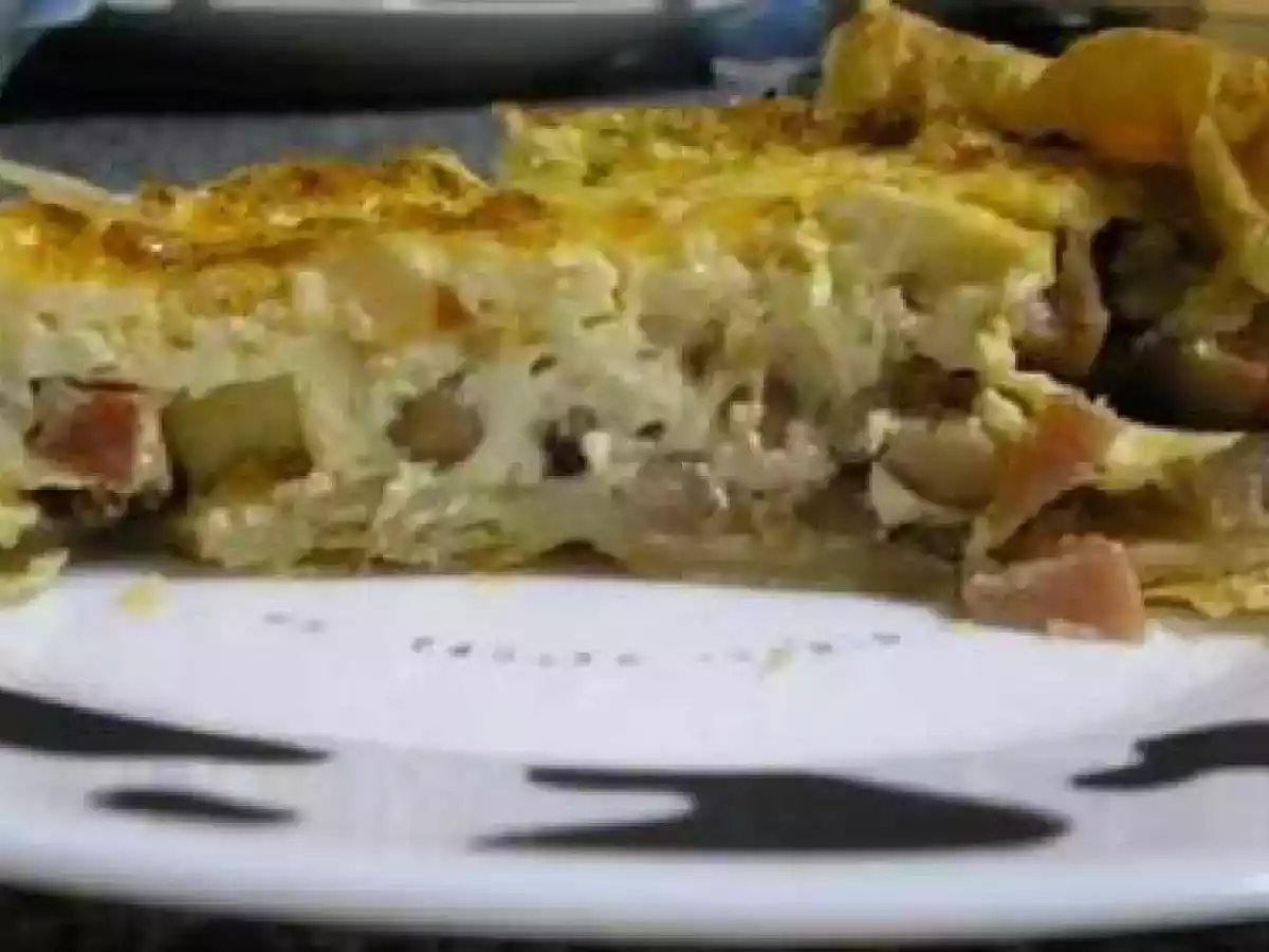 Quiche de carnes e feijão frade