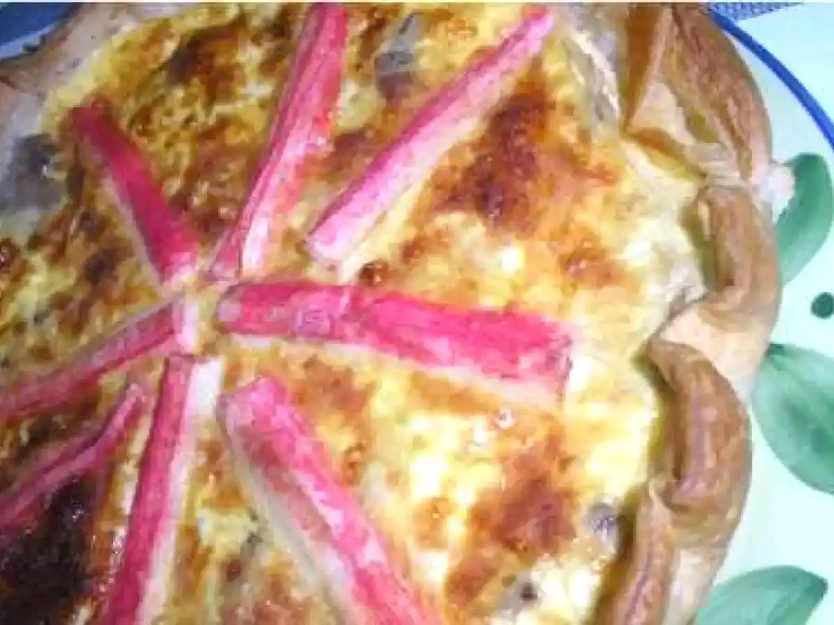 Quiche de fiambre, cogumelos e delicias do mar - foto 2