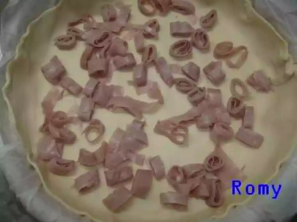 Quiche de fiambre e legumes variados