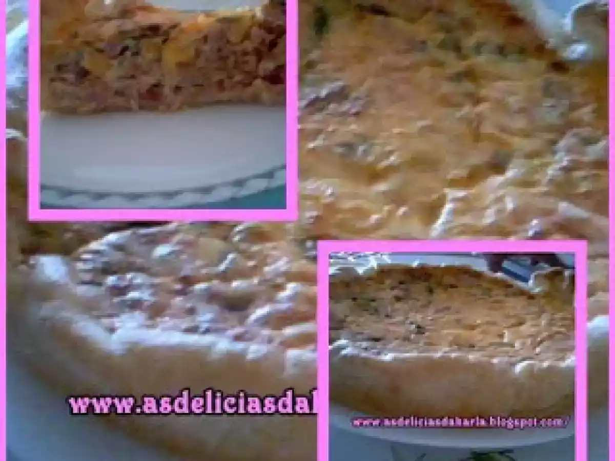 Quiche de fiambre e milho