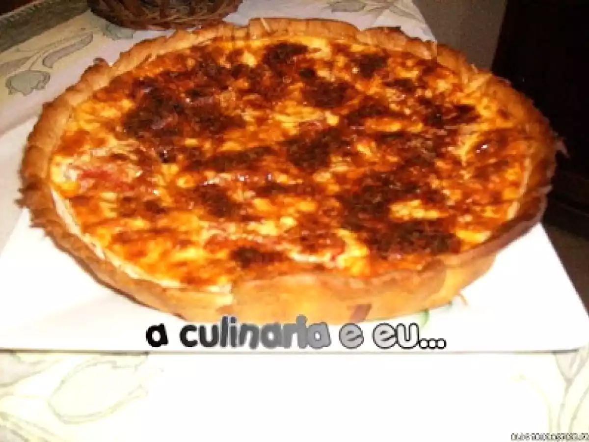 Quiche de fiambre e tomate