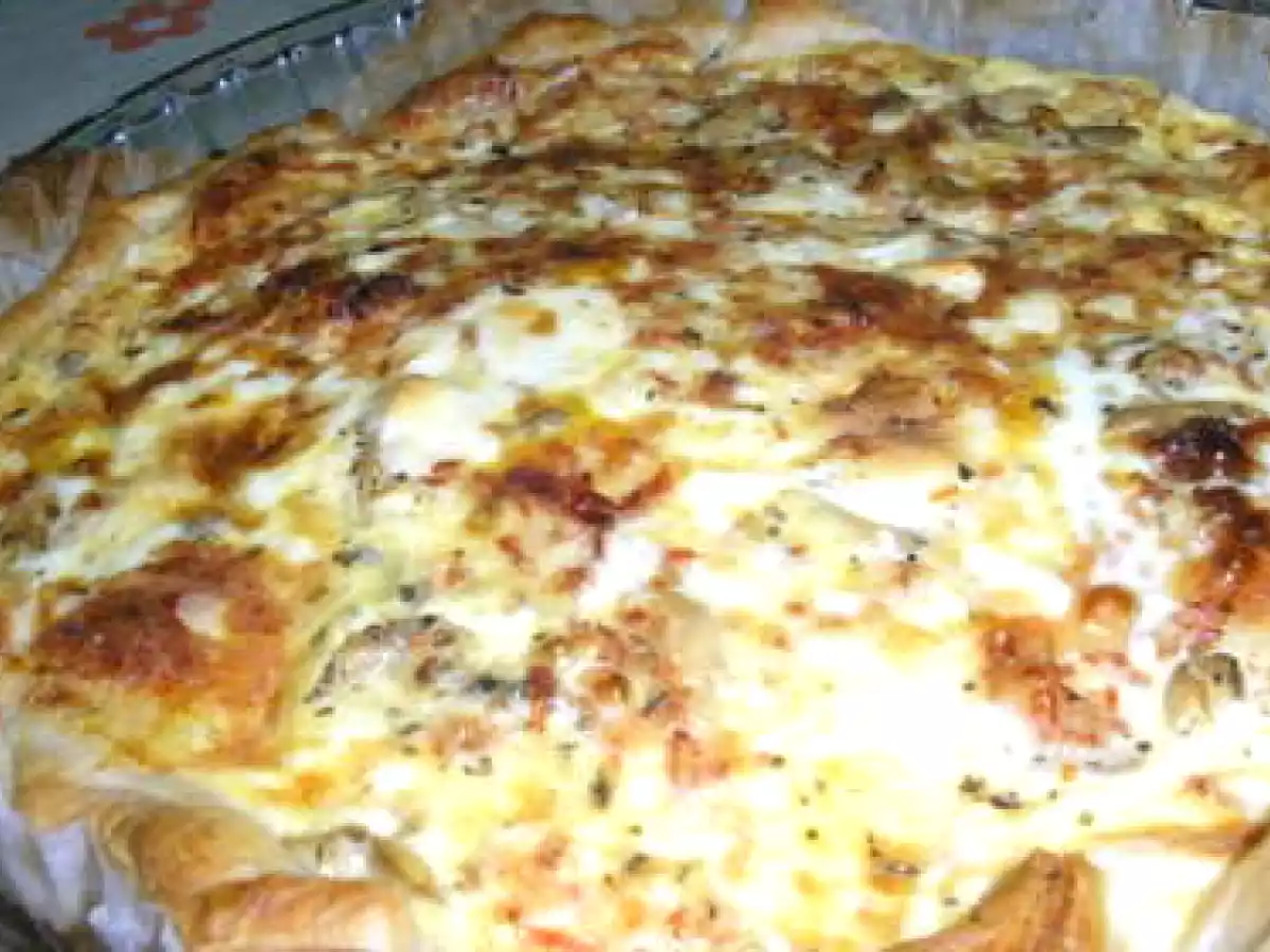 Quiche de fiambre, paio e cogumelos - foto 2