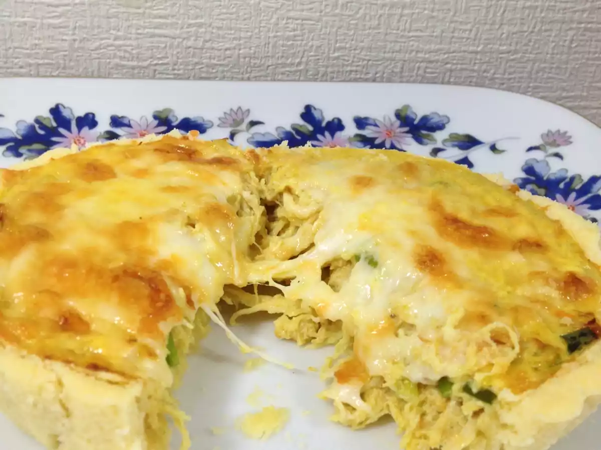 Quiche de frango ao curry