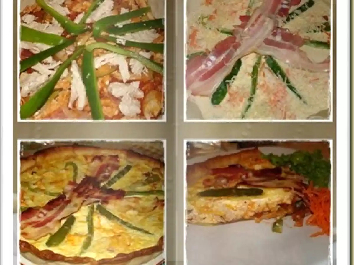 Quiche de frango e bacon