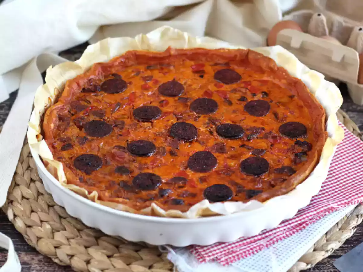 Quiche de pimentos e chouriço - foto 3