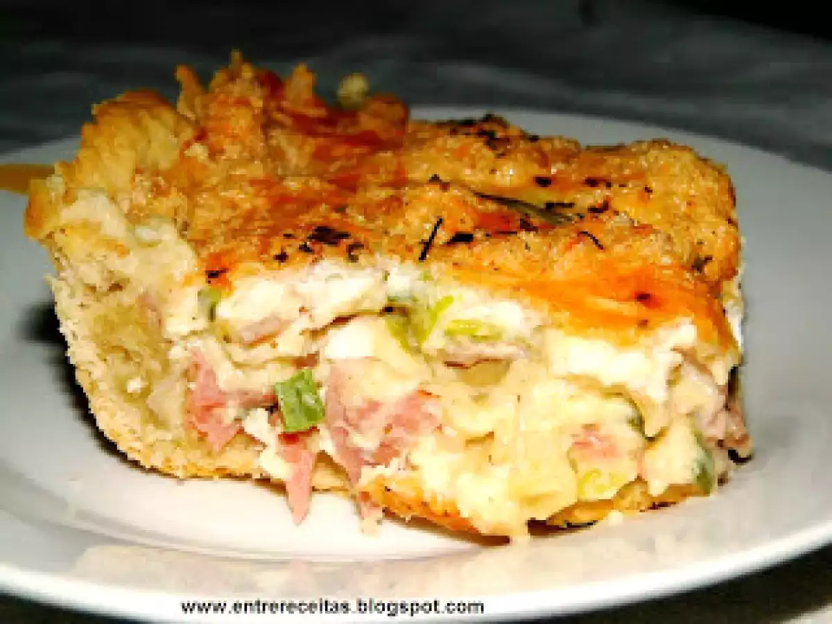 Quiche de presunto e alho poró do Nelson Curi
