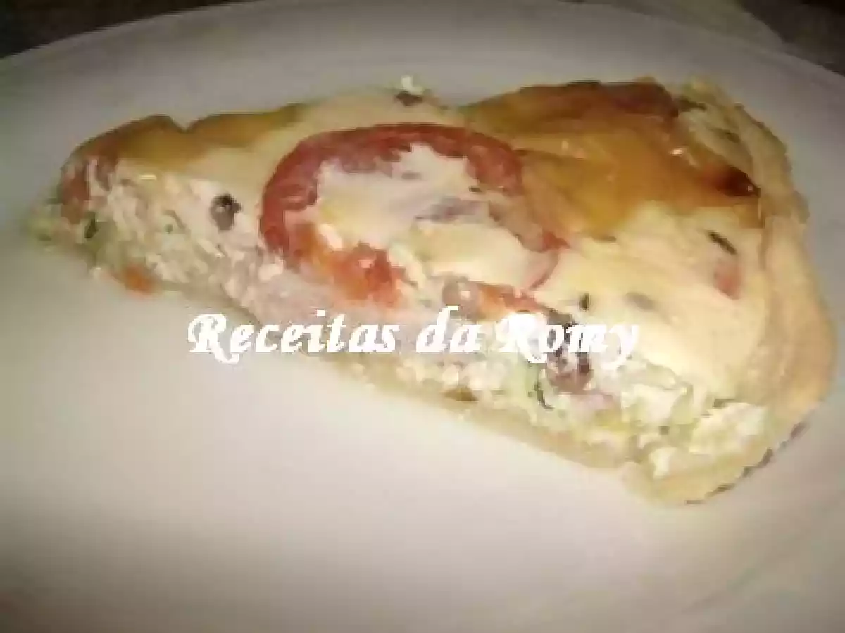 Quiche de salsichas e delicias do mar