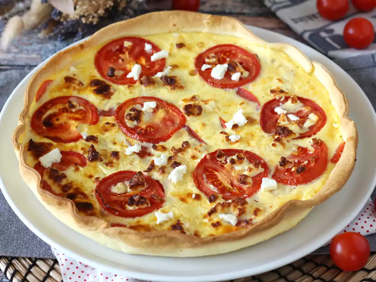 Quiche de tomate e queijo curado, altamente delicioso e perfumado! - foto 3