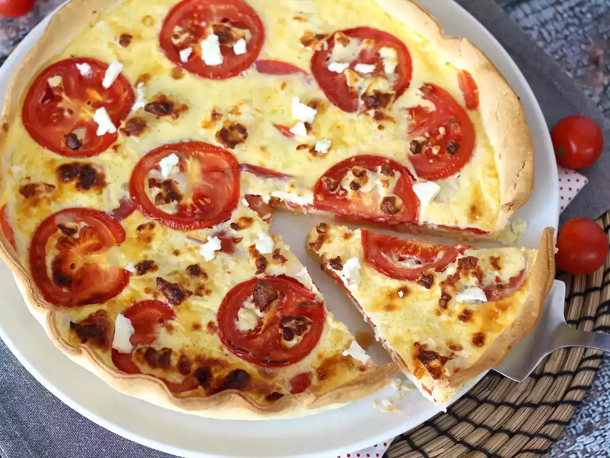 Quiche de tomate e queijo curado, altamente delicioso e perfumado! - foto 4