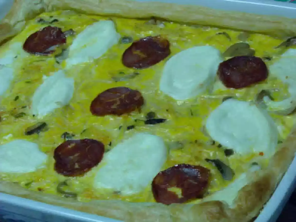 Quiche Folhada de Bacalhau e legumes