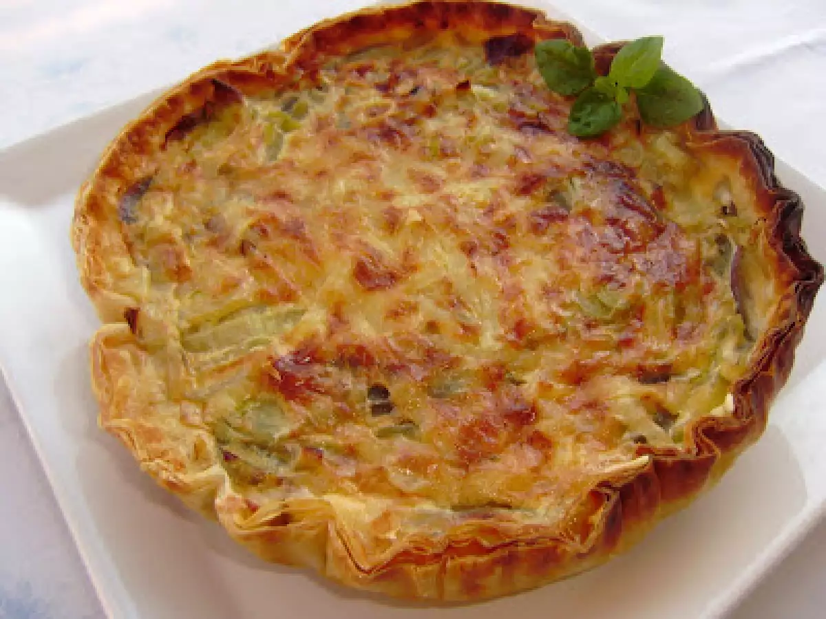 Quiche Folhada de Cebolas e Alho-Poró - foto 2