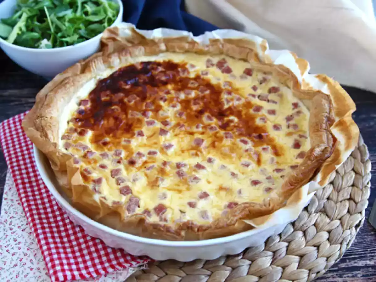 Quiche leve de fiambre (presunto) queijo e iogurte!