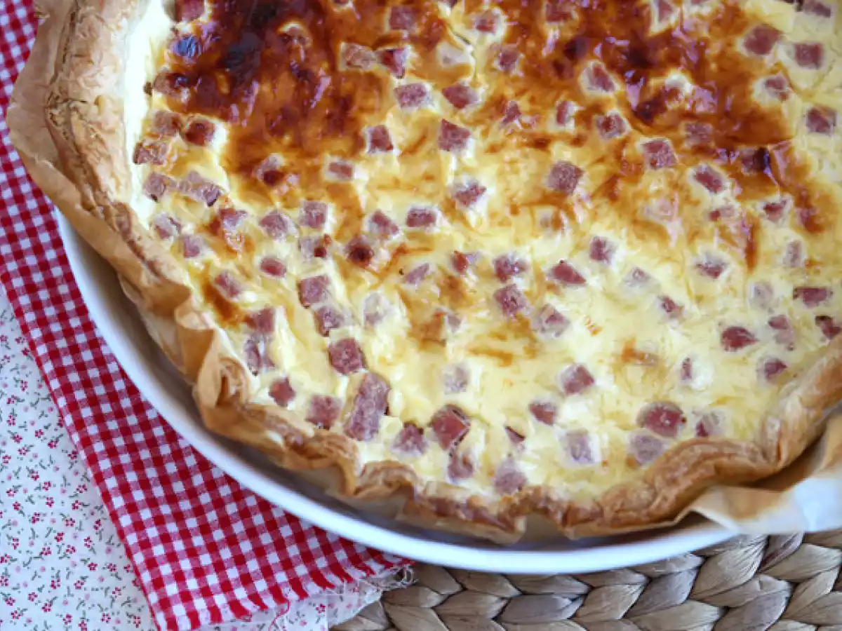 Quiche leve de fiambre (presunto) queijo e iogurte! - foto 2