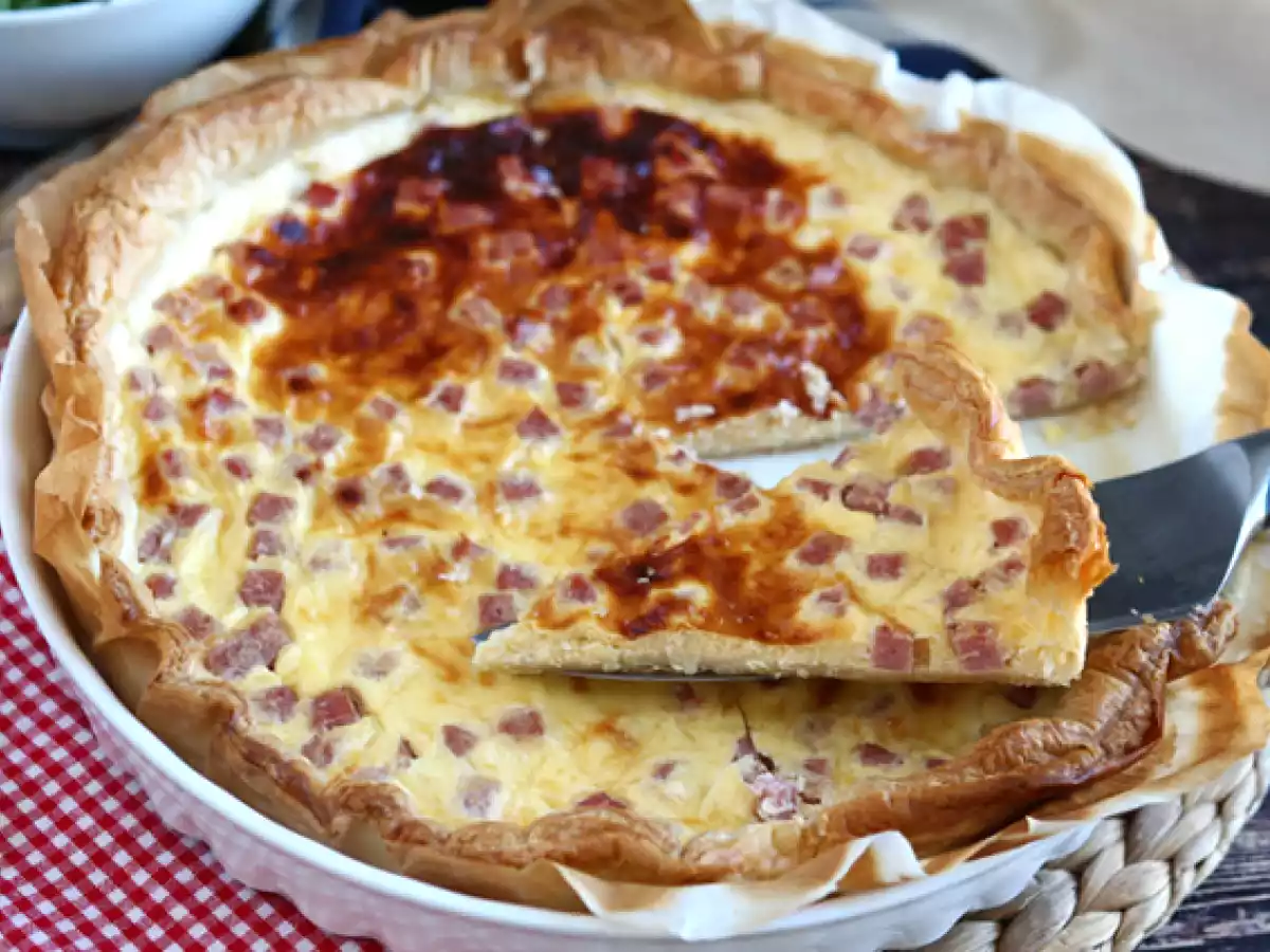 Quiche leve de fiambre (presunto) queijo e iogurte! - foto 3
