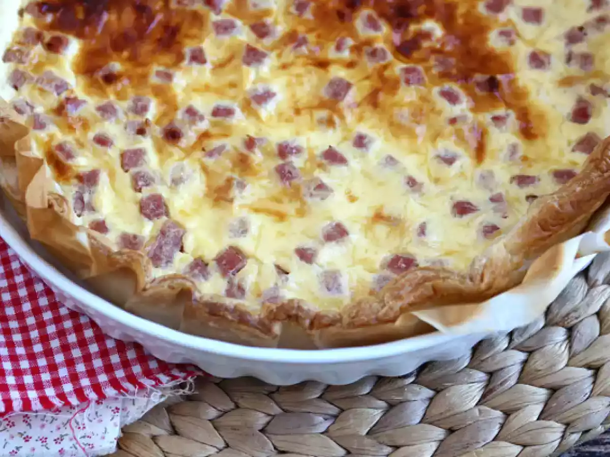 Quiche leve de fiambre (presunto) queijo e iogurte! - foto 4